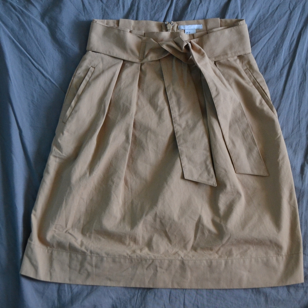 Khaki Skirt with Belt